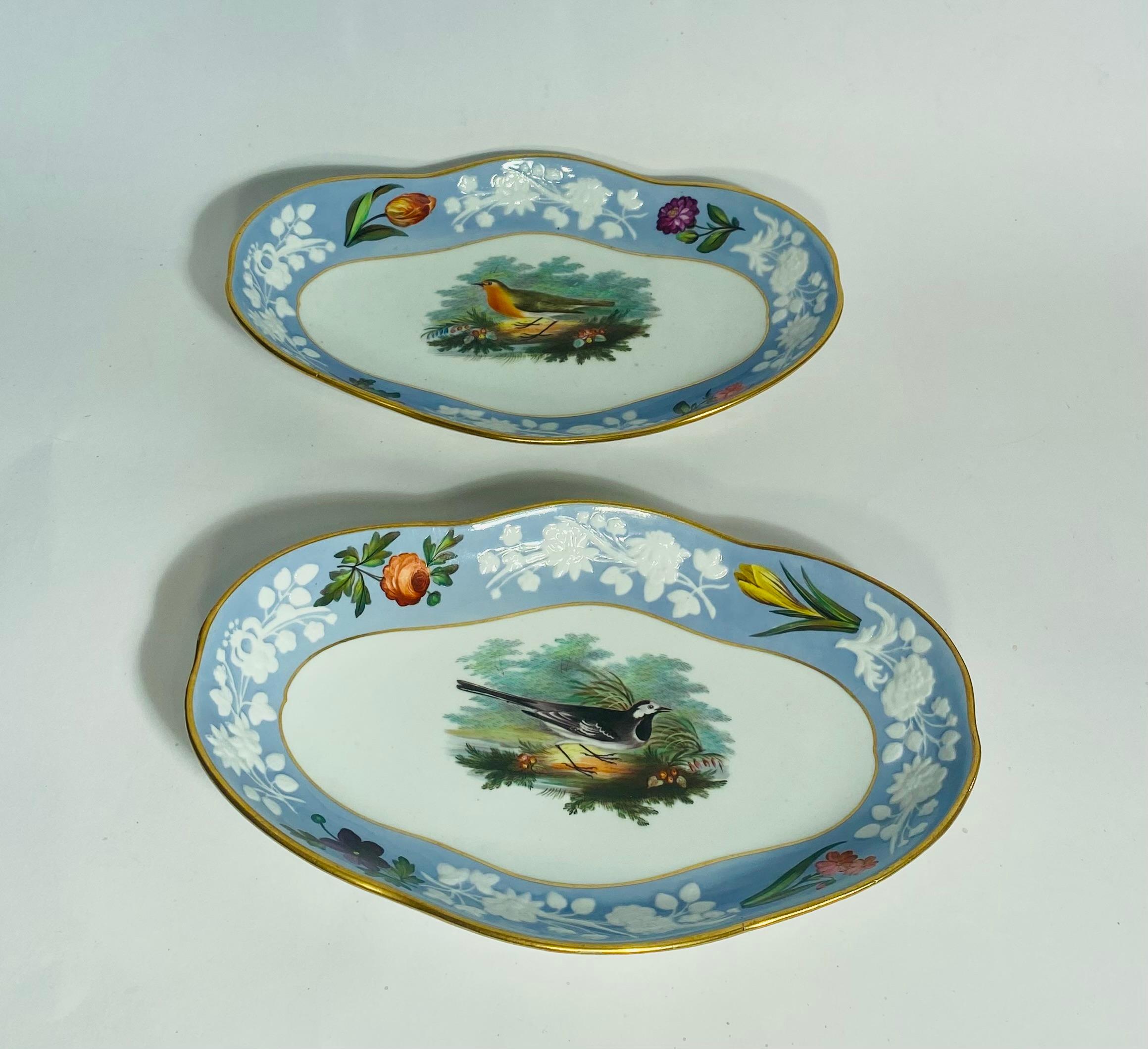 Antique English Periwinkle Blue Dessert Service for 16, Spode Circa 1820  For Sale 3