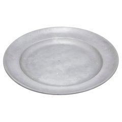 Antique English Pewter Plate, Early 20th Century Colonial Style