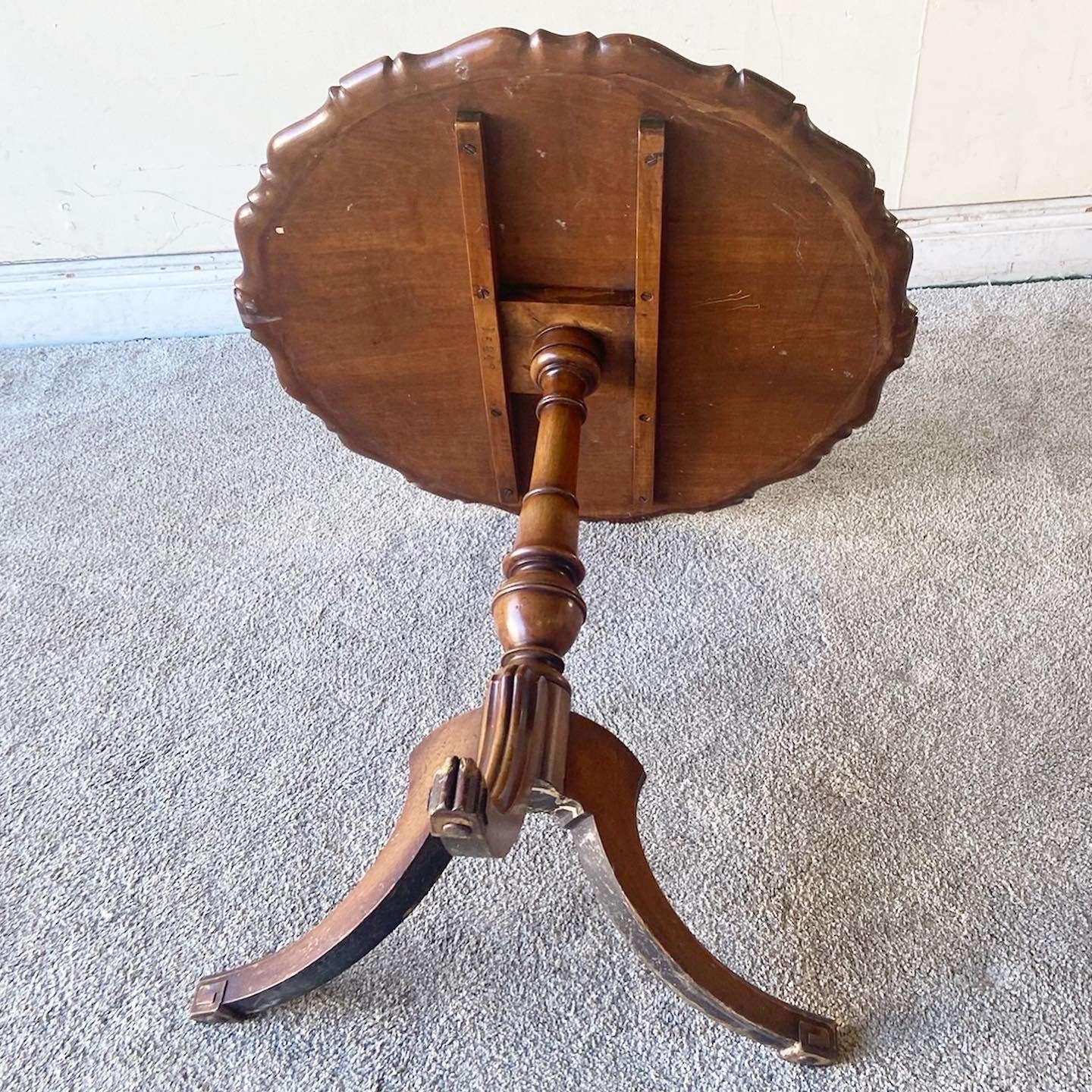 Antique English Pie Crust Table For Sale 2