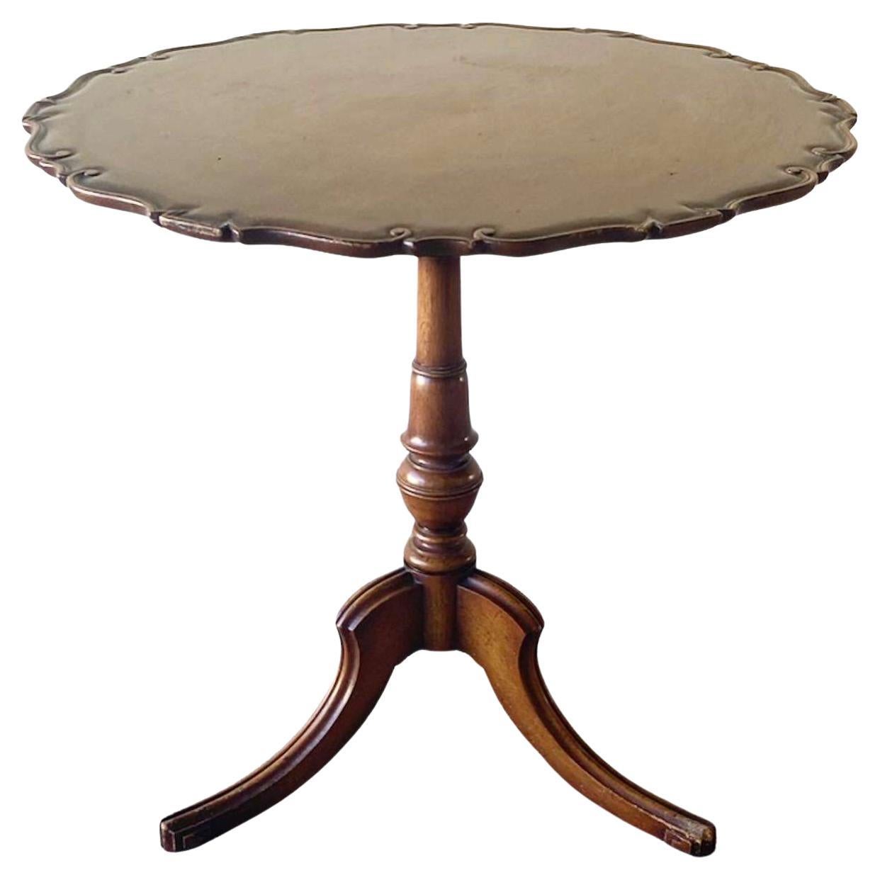 Antique English Pie Crust Table For Sale