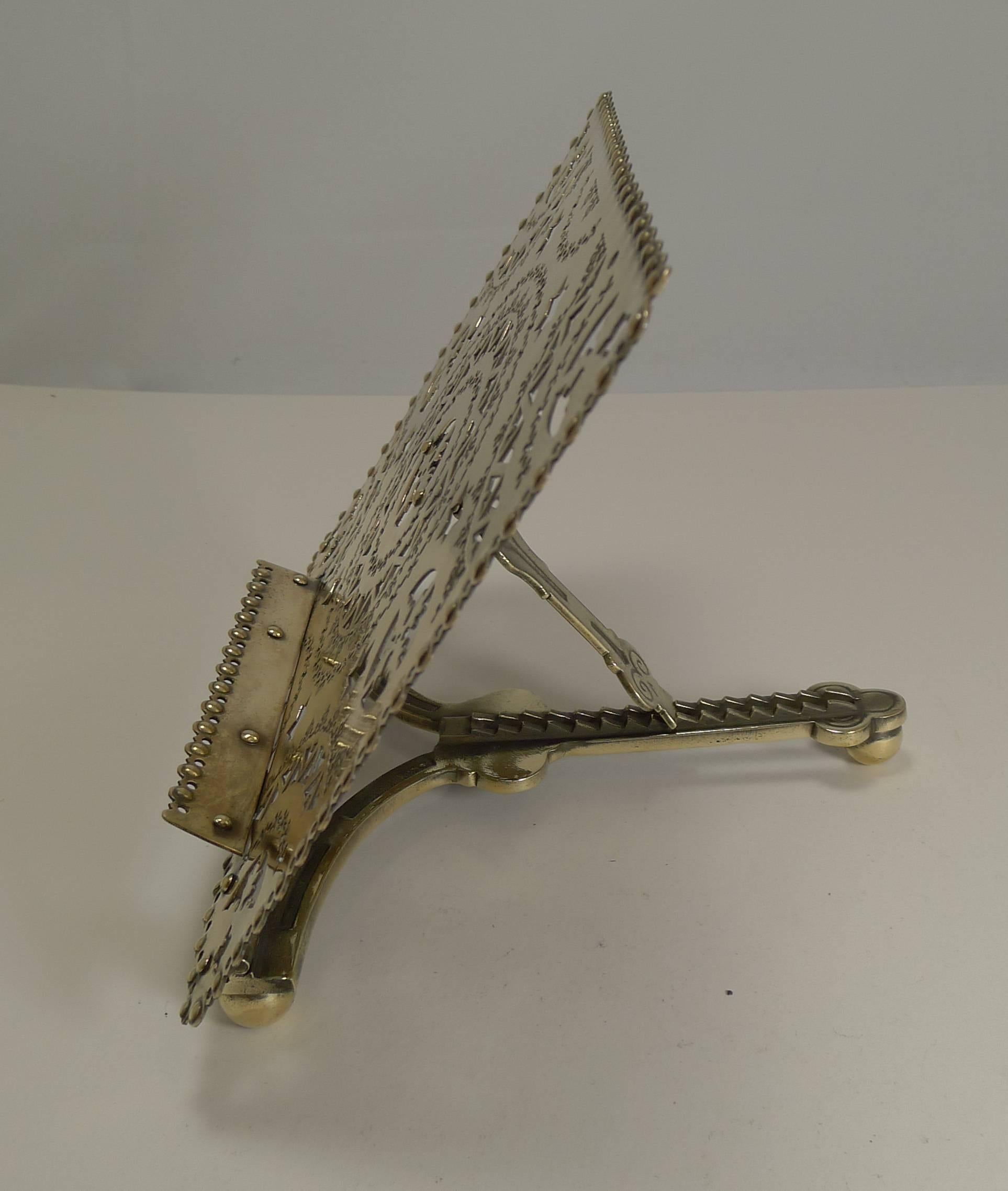 European Antique English Pieced or Reticulated Lectern / Book Rest, circa 1880