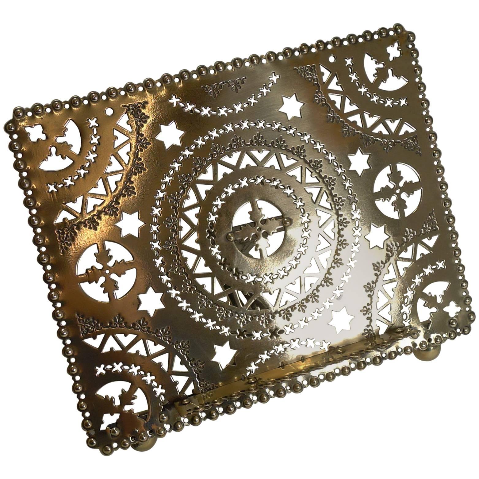 Antique English Pieced or Reticulated Lectern / Book Rest, circa 1880