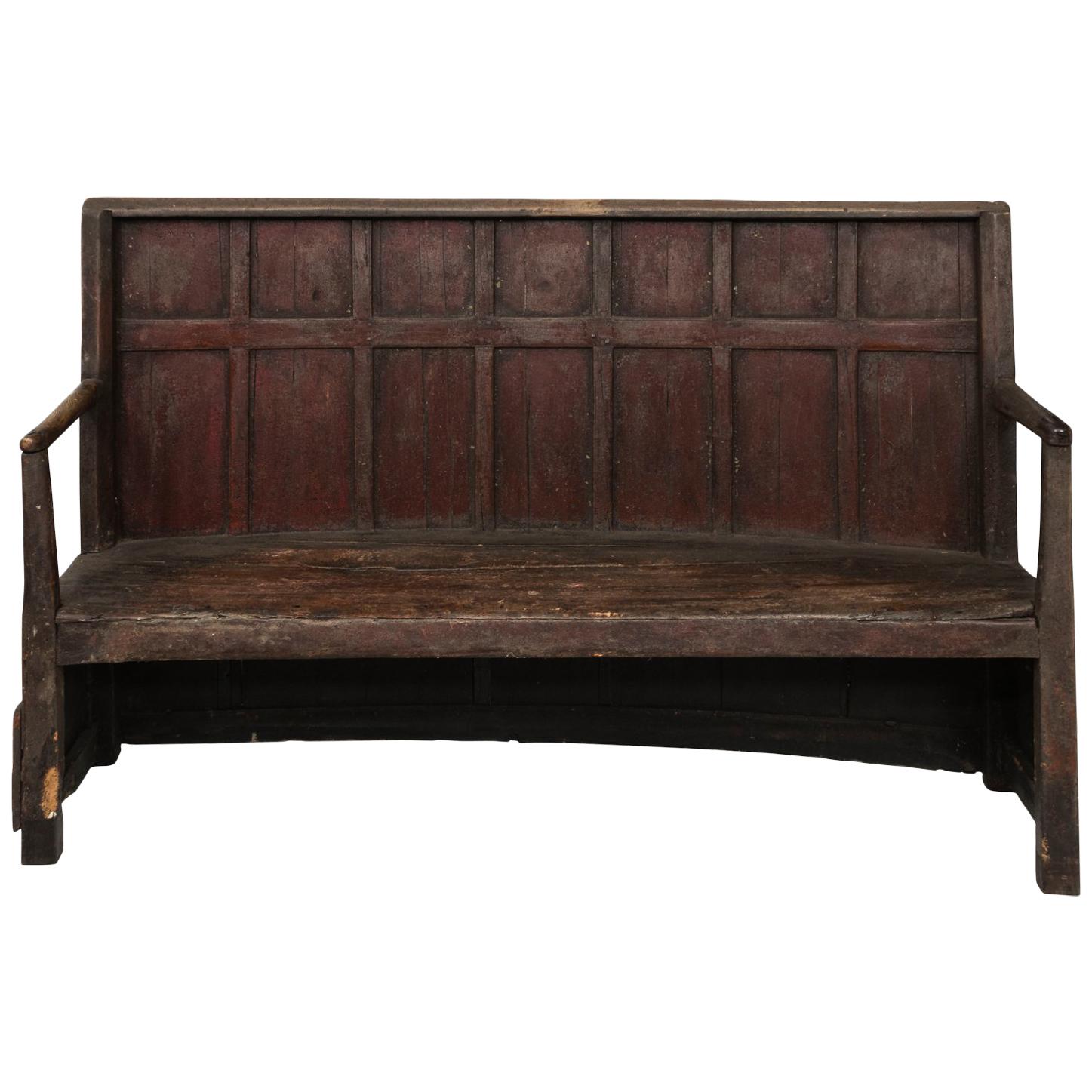 Antique English Pine Bench