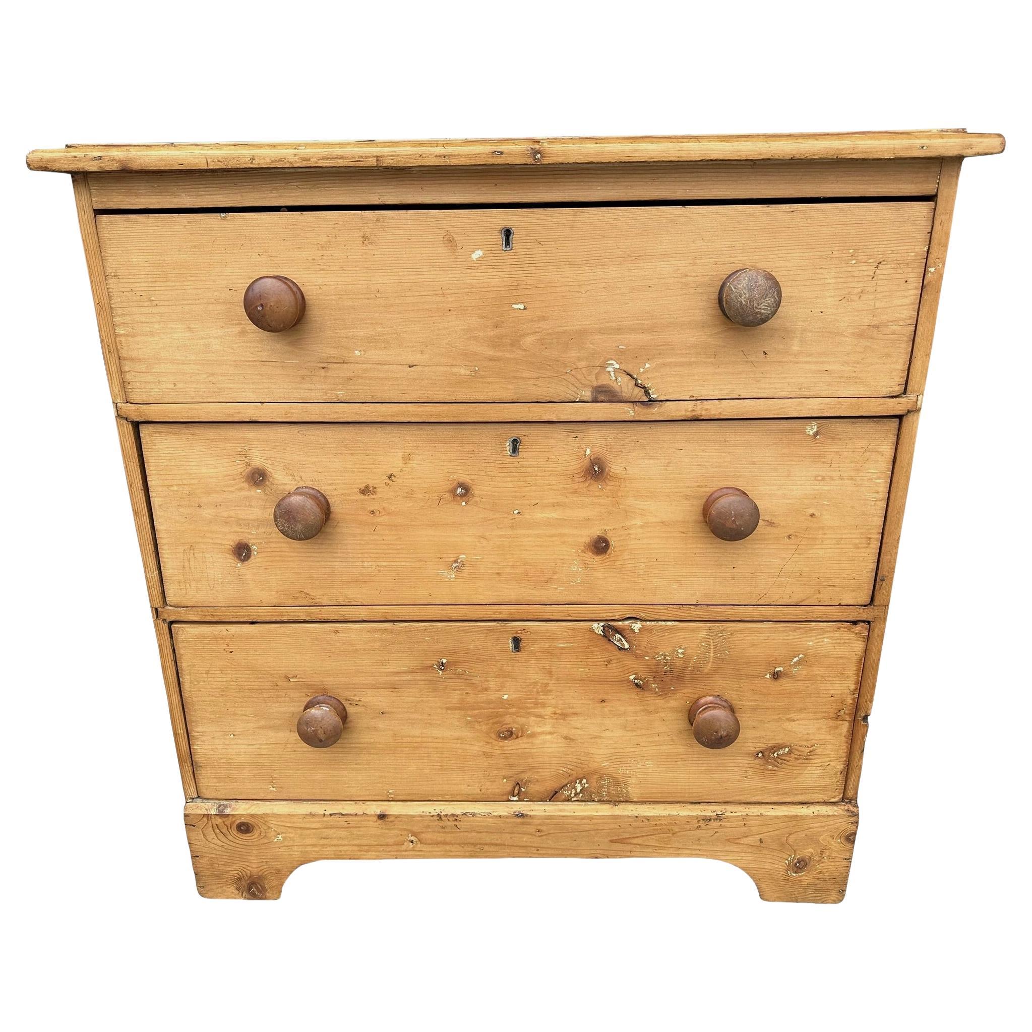 Coffre ancien en pin anglais En vente sur 1stDibs