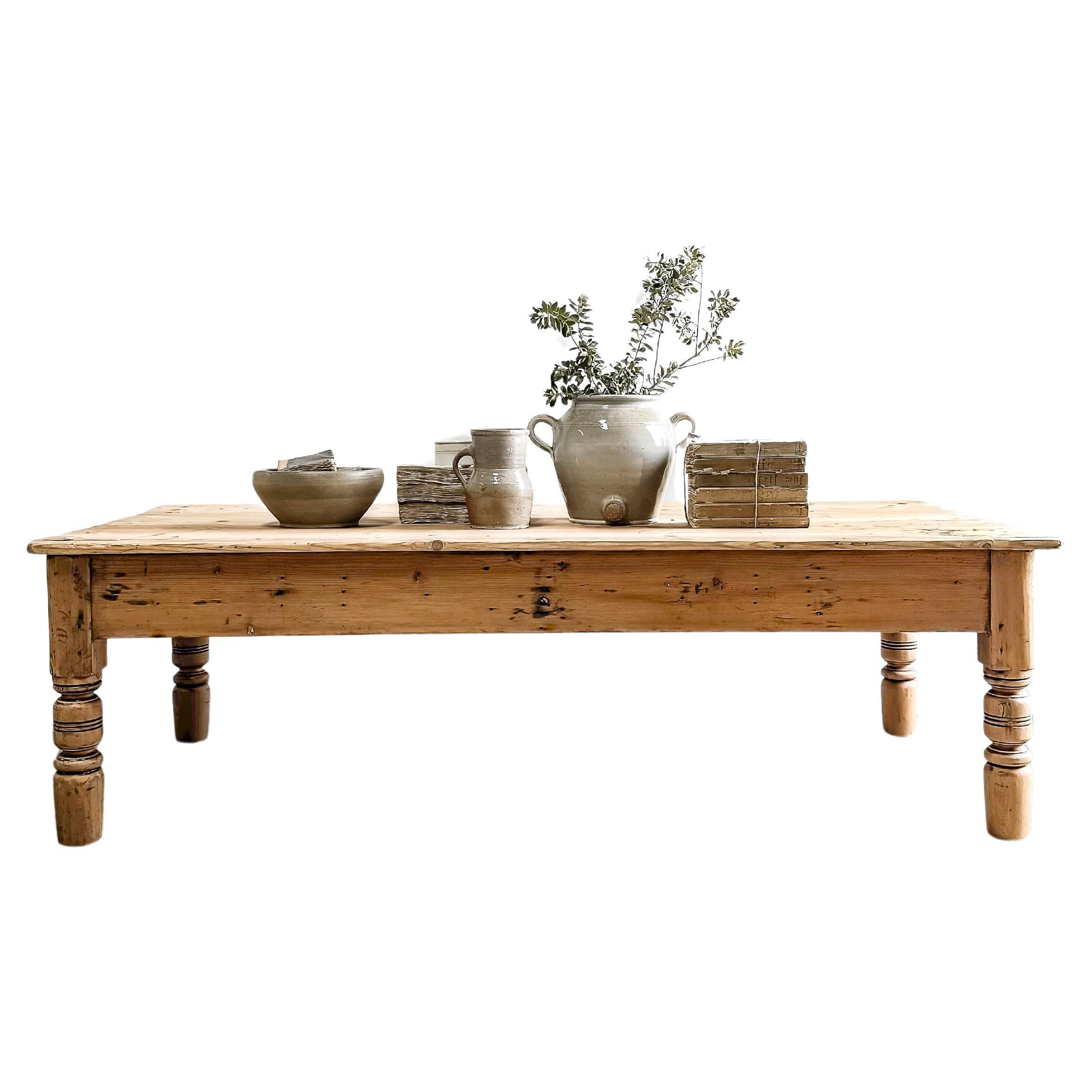 Antique English Pine Coffee Table