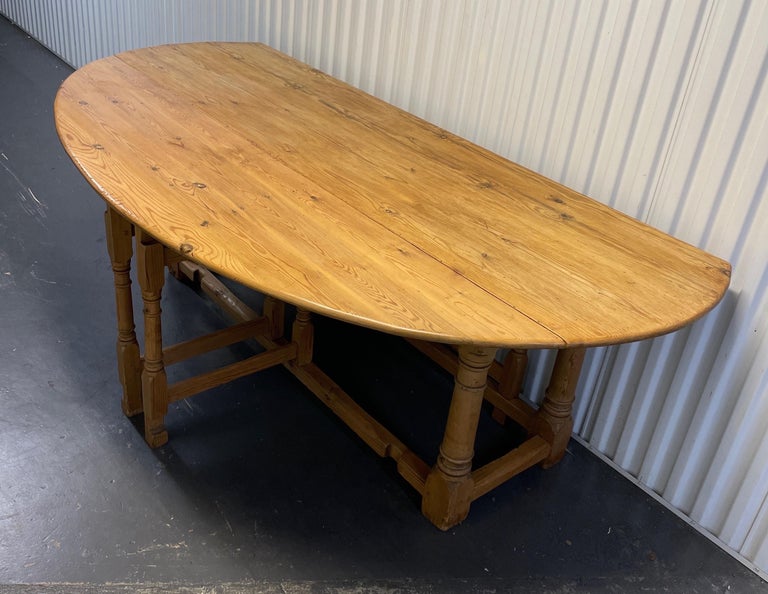 Antique English Pine Gateleg Dropleaf Dining Table / Console at 1stDibs