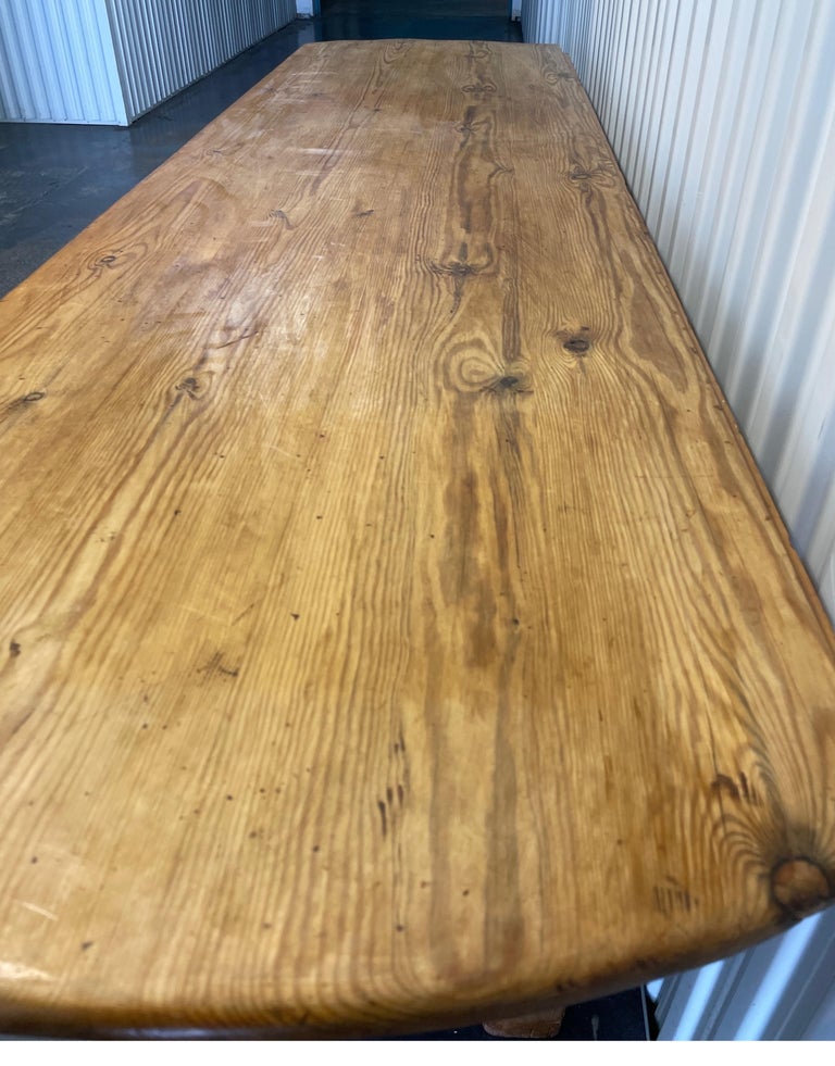 Antique English Pine Gateleg Dropleaf Dining Table / Console For Sale