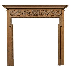 Antique English Pine Georgian Style Fire Surround