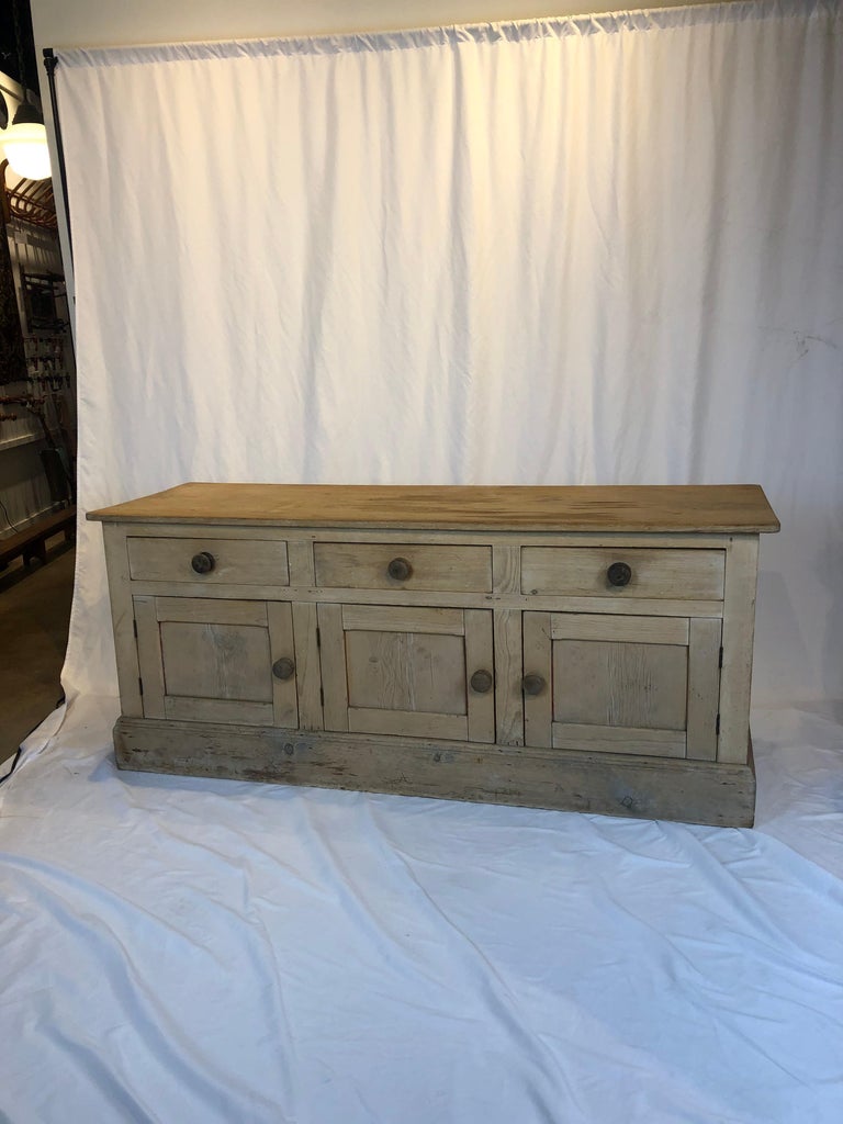 Antique English Pine Sideboard, 19th Century at 1stDibs