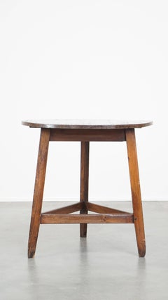 Antique English pinewood cricket table/side table from the late 18th century