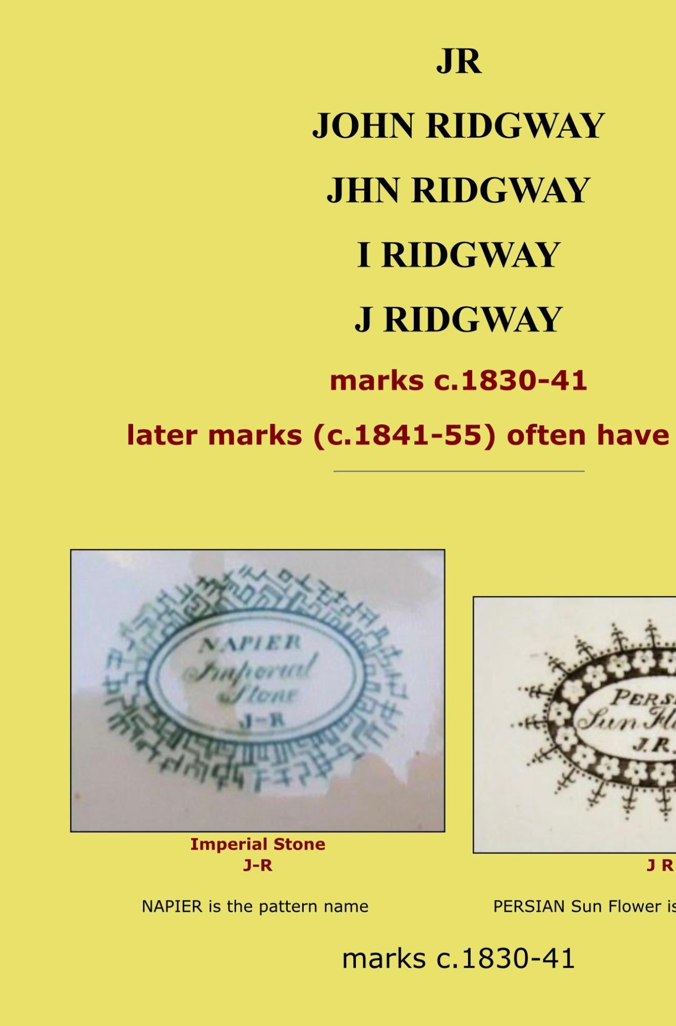 Piatto antico inglese, Ridgway, Imperial Stone 