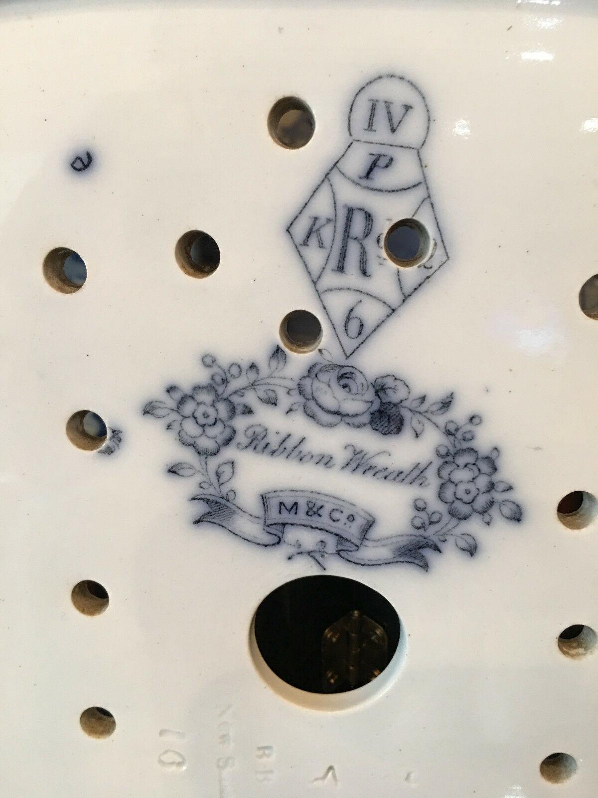 English Platter Drainer Staffordshire Blue Transferware Minton, circa 1862 3