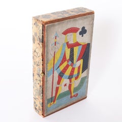Antique English Playing Card Box