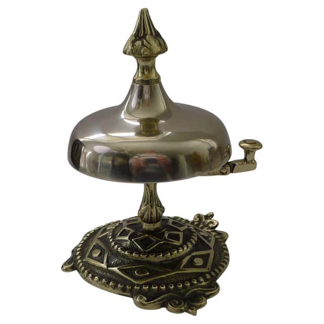 Brass Counter Top Courtesy Bell, Reception Desk Bell Made in Solid ...
