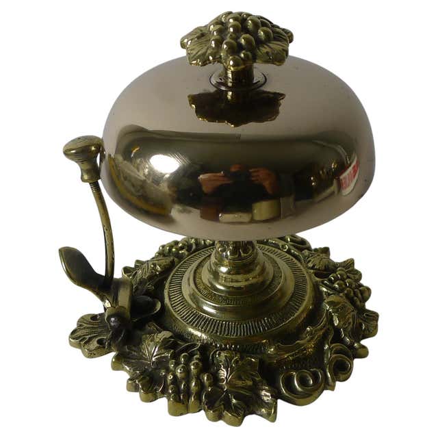Victorian Brass Courtesy Counter Top Bell, Beehive Brass Bell For Sale ...