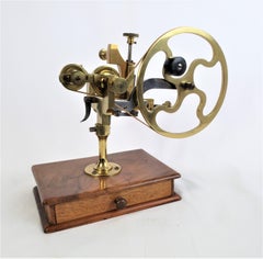 Antique English Polished Brass Watchmakers Lathe & Parts 'As Found'