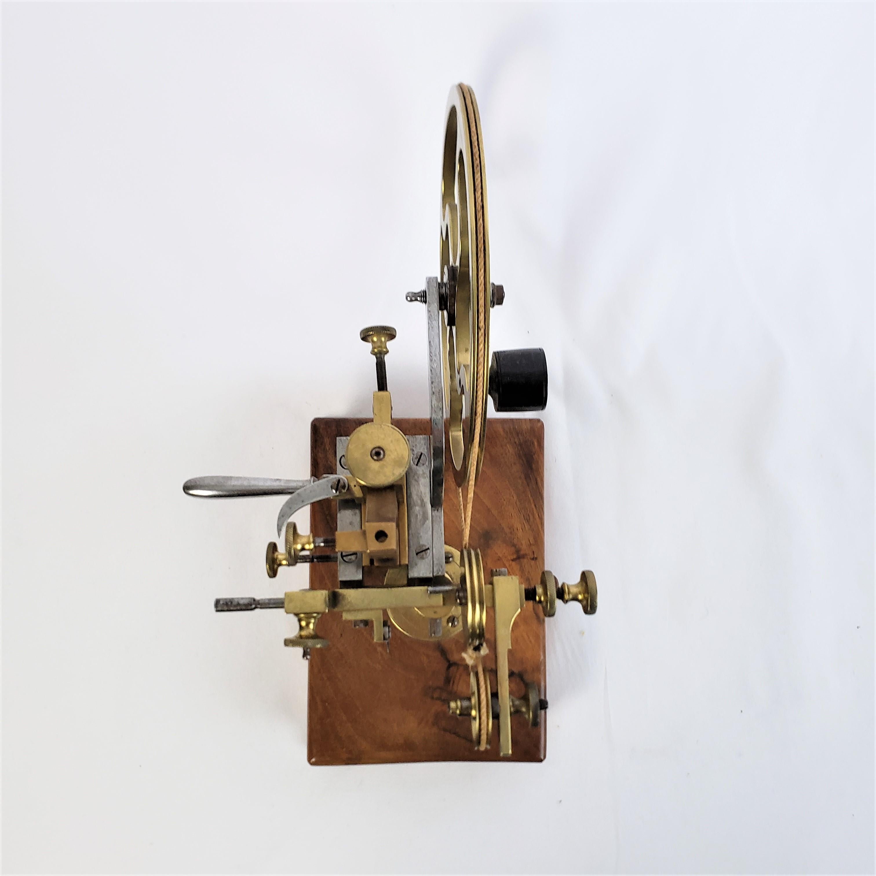 Antique English Polished Brass Watchmakers Lathe & Parts 'As Found' In Good Condition In Hamilton, Ontario