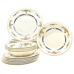 Vintage English Porcelain Dinnerware "Eastbourne" by Johnson Brothers, Set/21