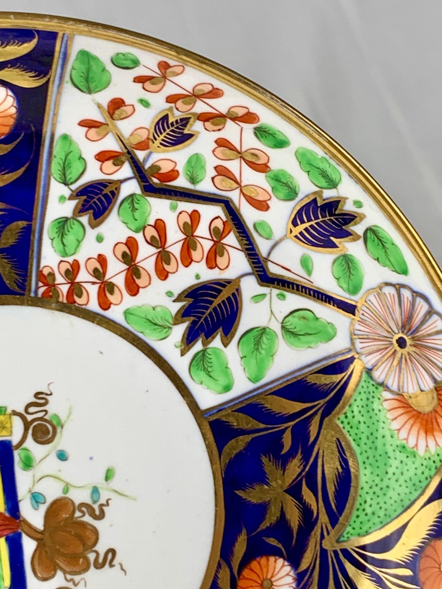 Antico piatto inglese in porcellana dipinto a mano in stile Imari da Spode Circa 1820 in vendita 4