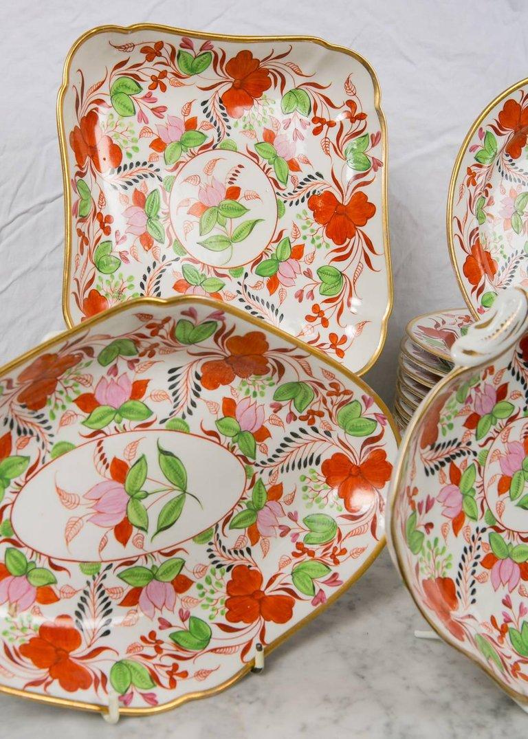 19th Century Antique English Porcelain Dishes Made by Miles Mason Circa 1805