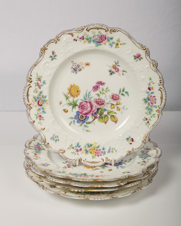 Victorian Porcelain Dishes, Set of Five circa 1850 at 1stDibs