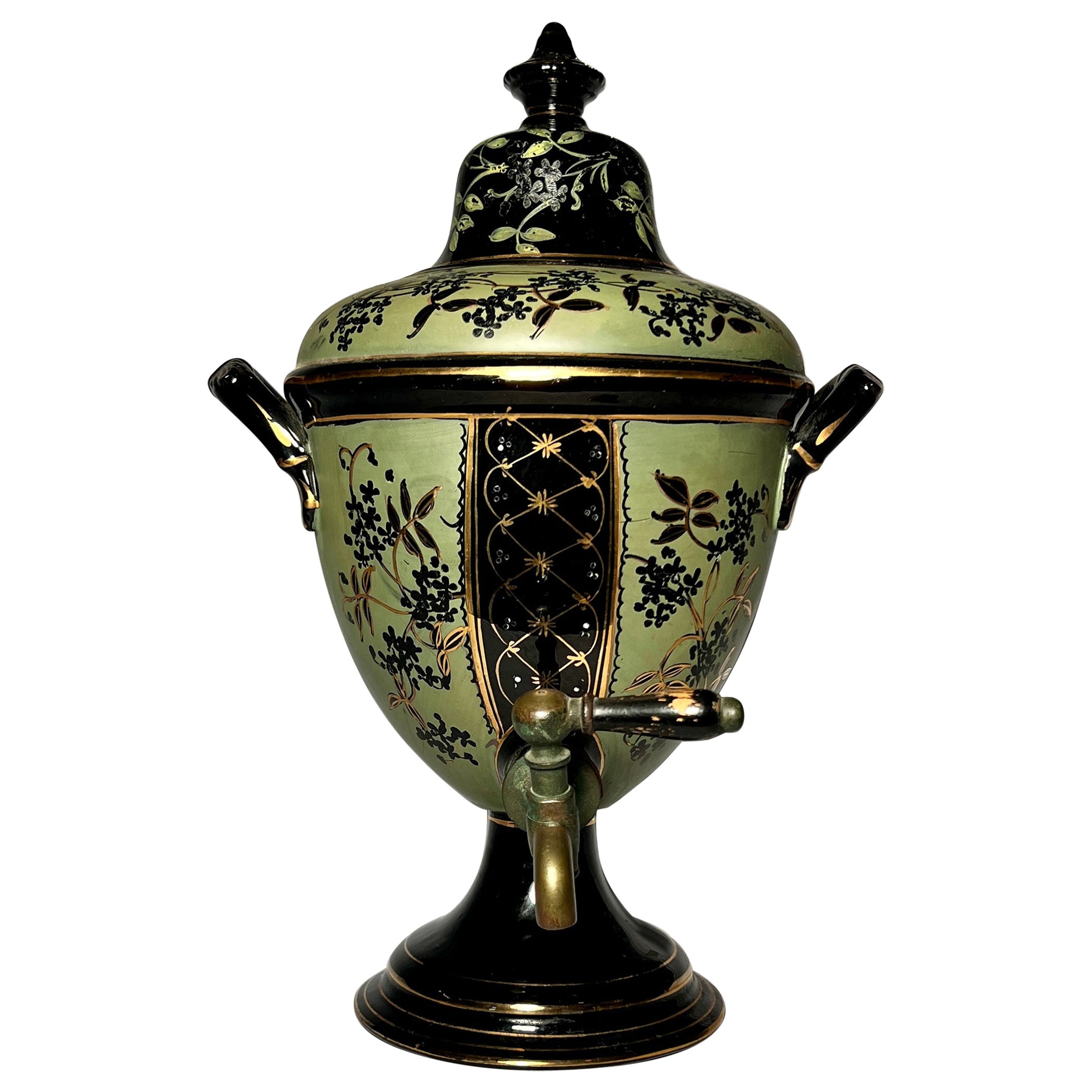 Antiker englischer Porzellan-Warmwasserkessel, um 1880