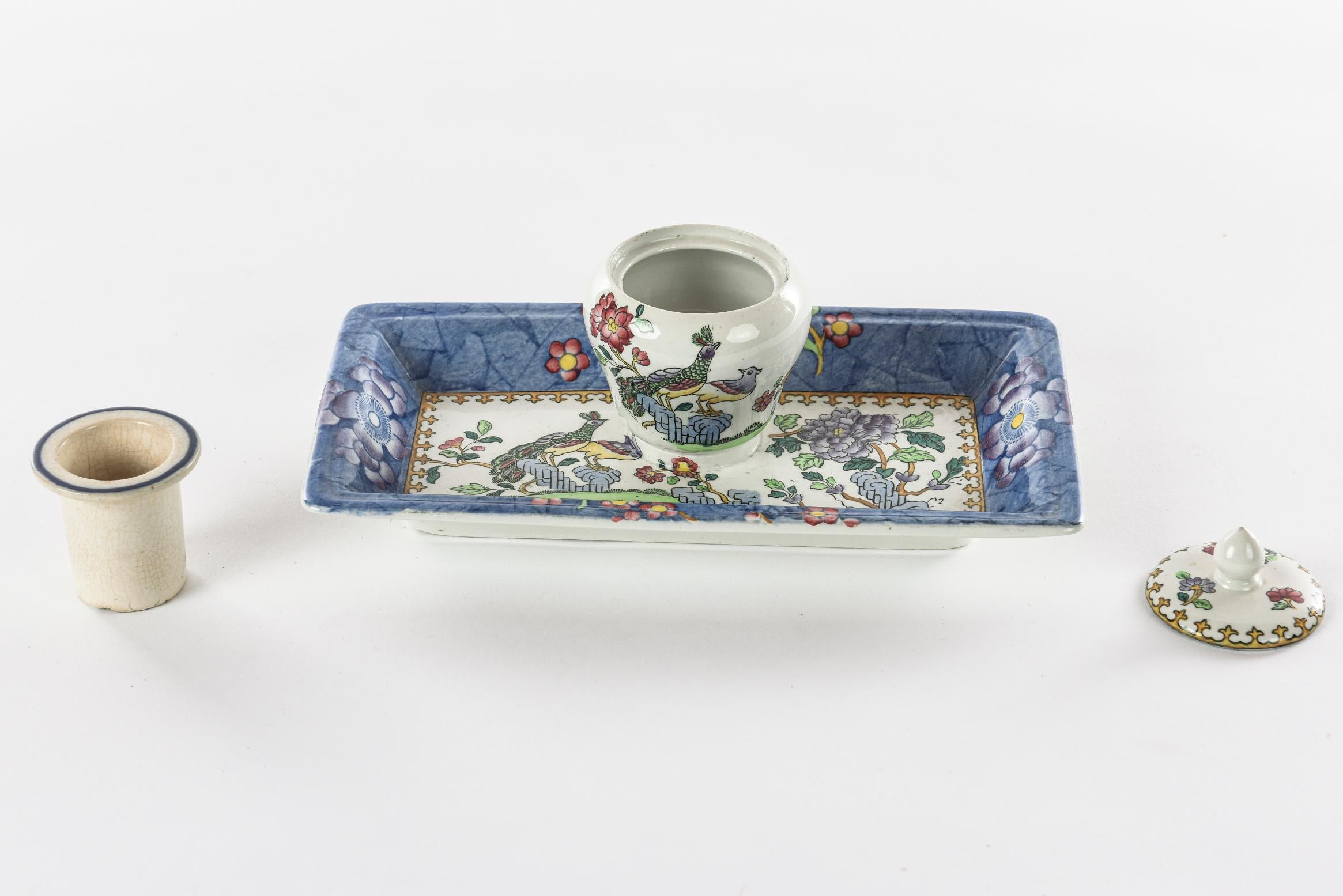 antique porcelain inkwell