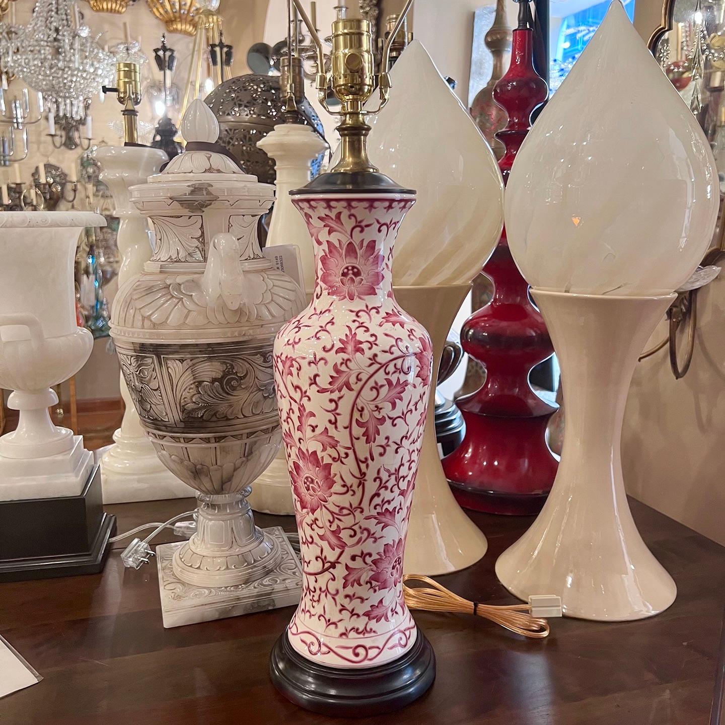 lampara de porcelana antigua