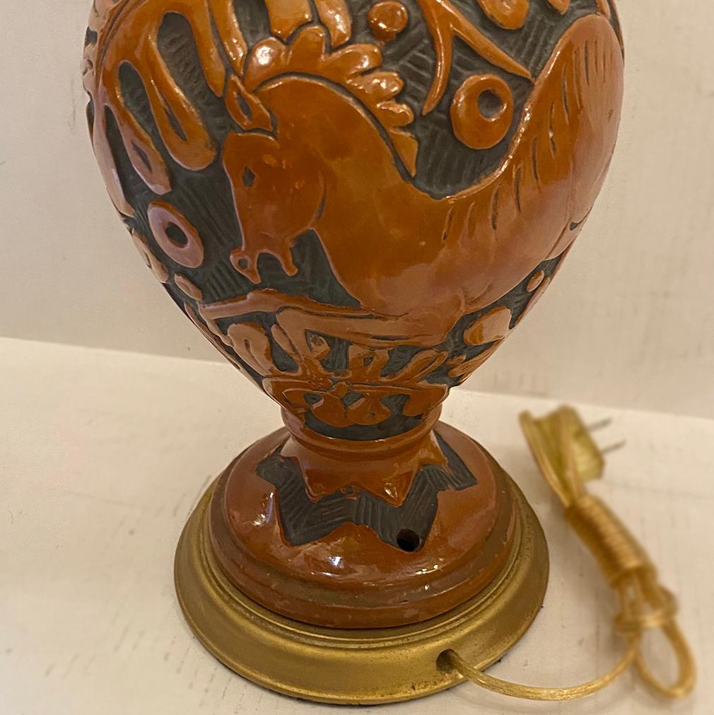 Lampe anglaise ancienne en porcelaine Bon état - En vente à New York, NY