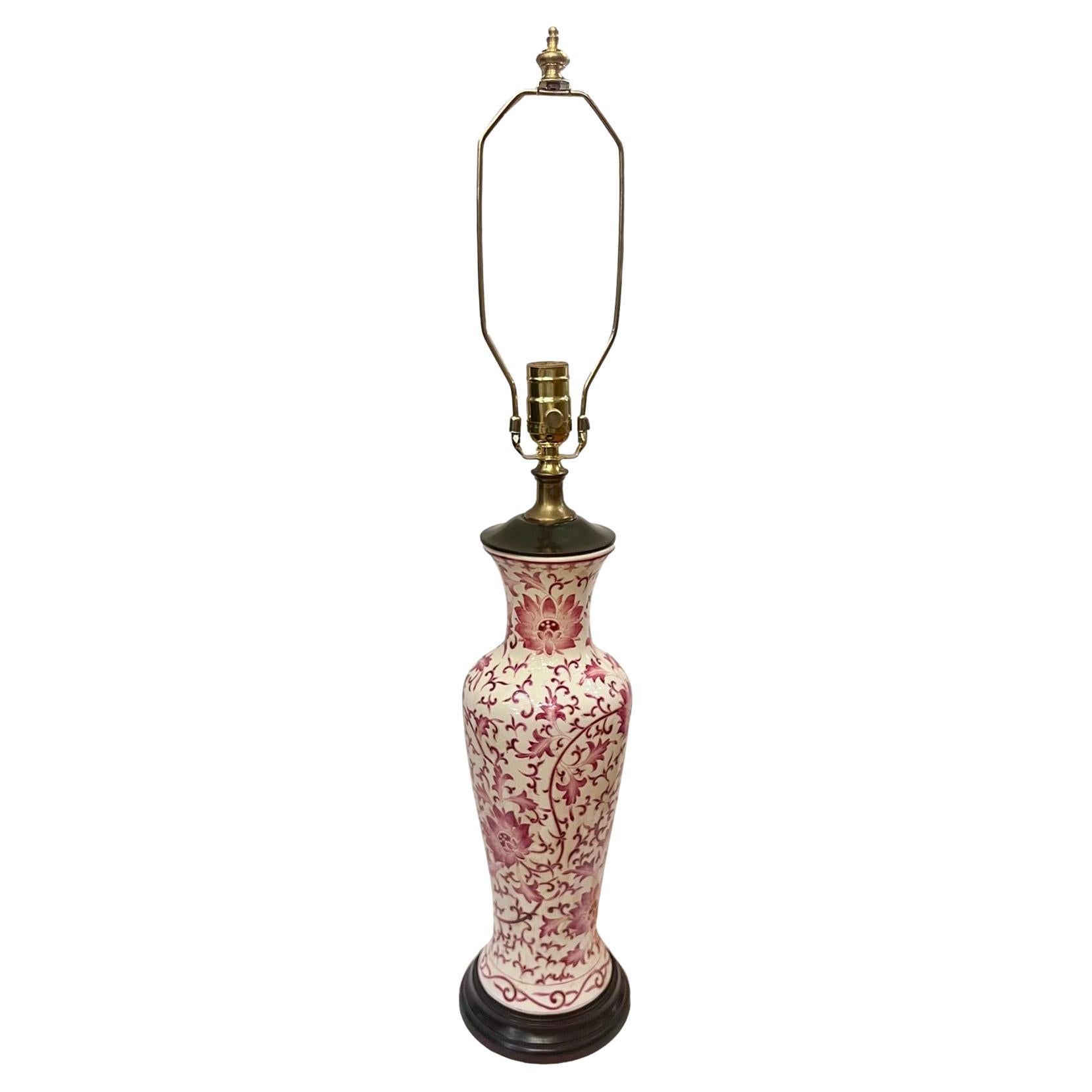 Antique English Porcelain Lamp