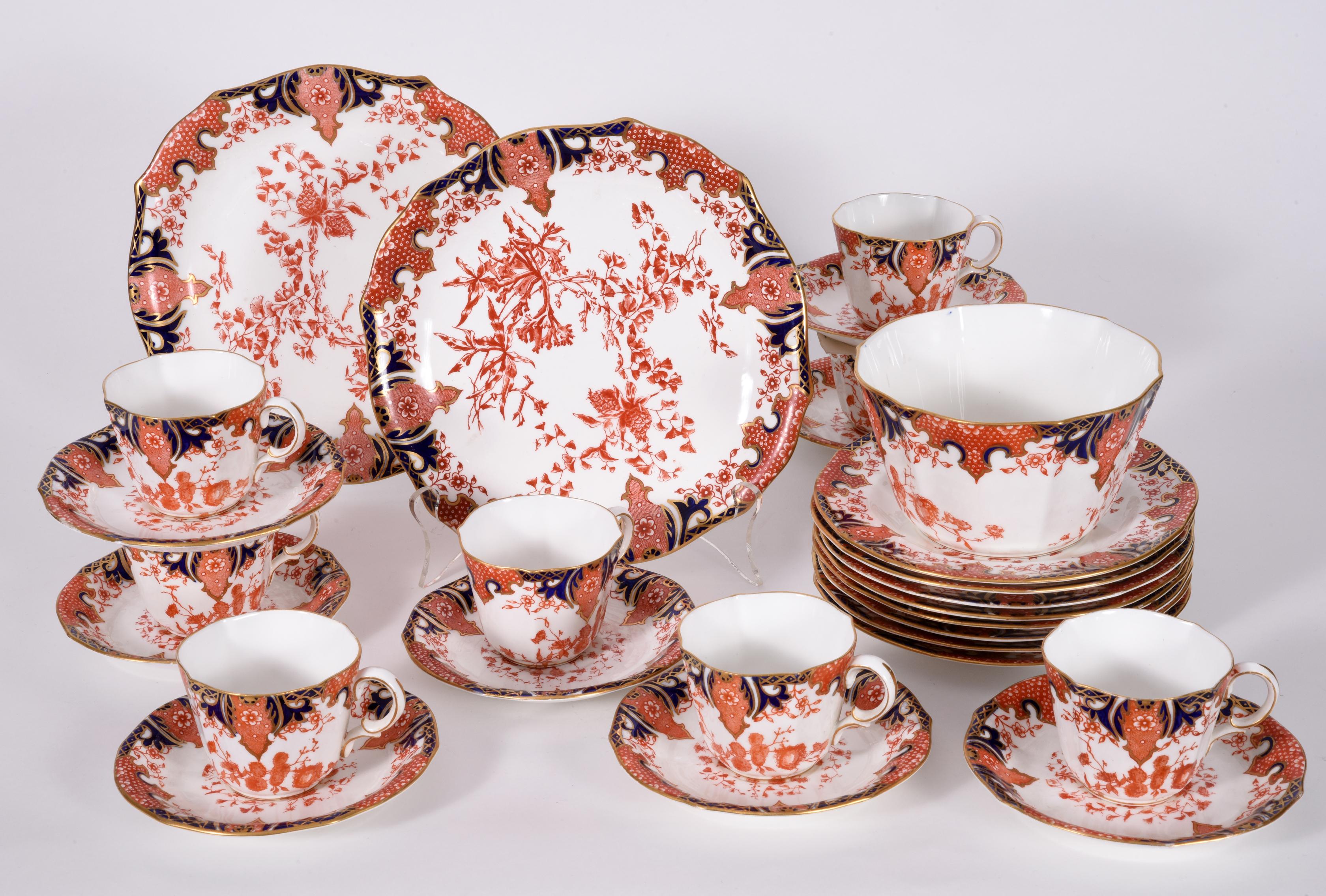 Antique English Porcelain Luncheon Set Royal Crown Derby 8