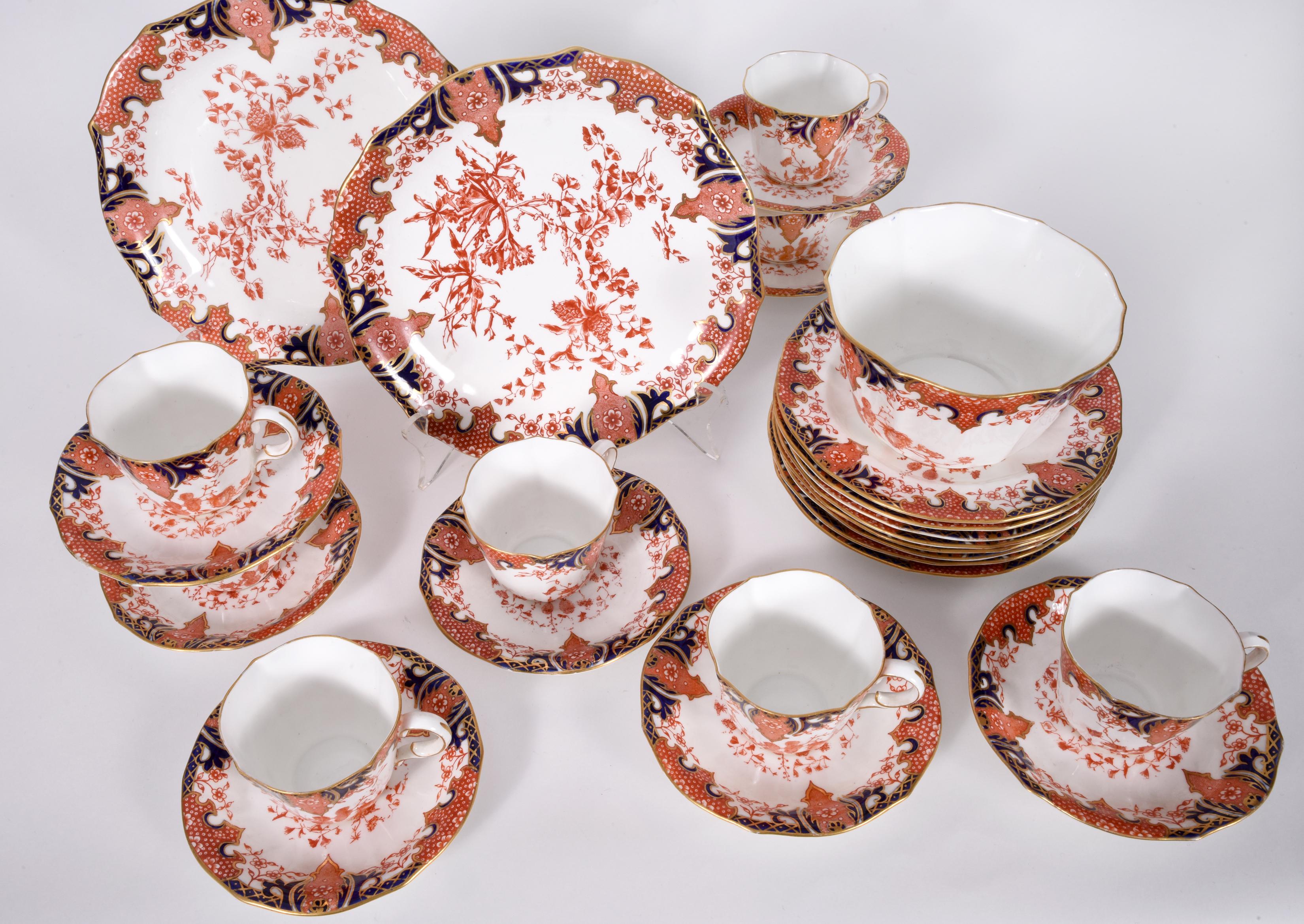 19th Century Antique English Porcelain Luncheon Set Royal Crown Derby