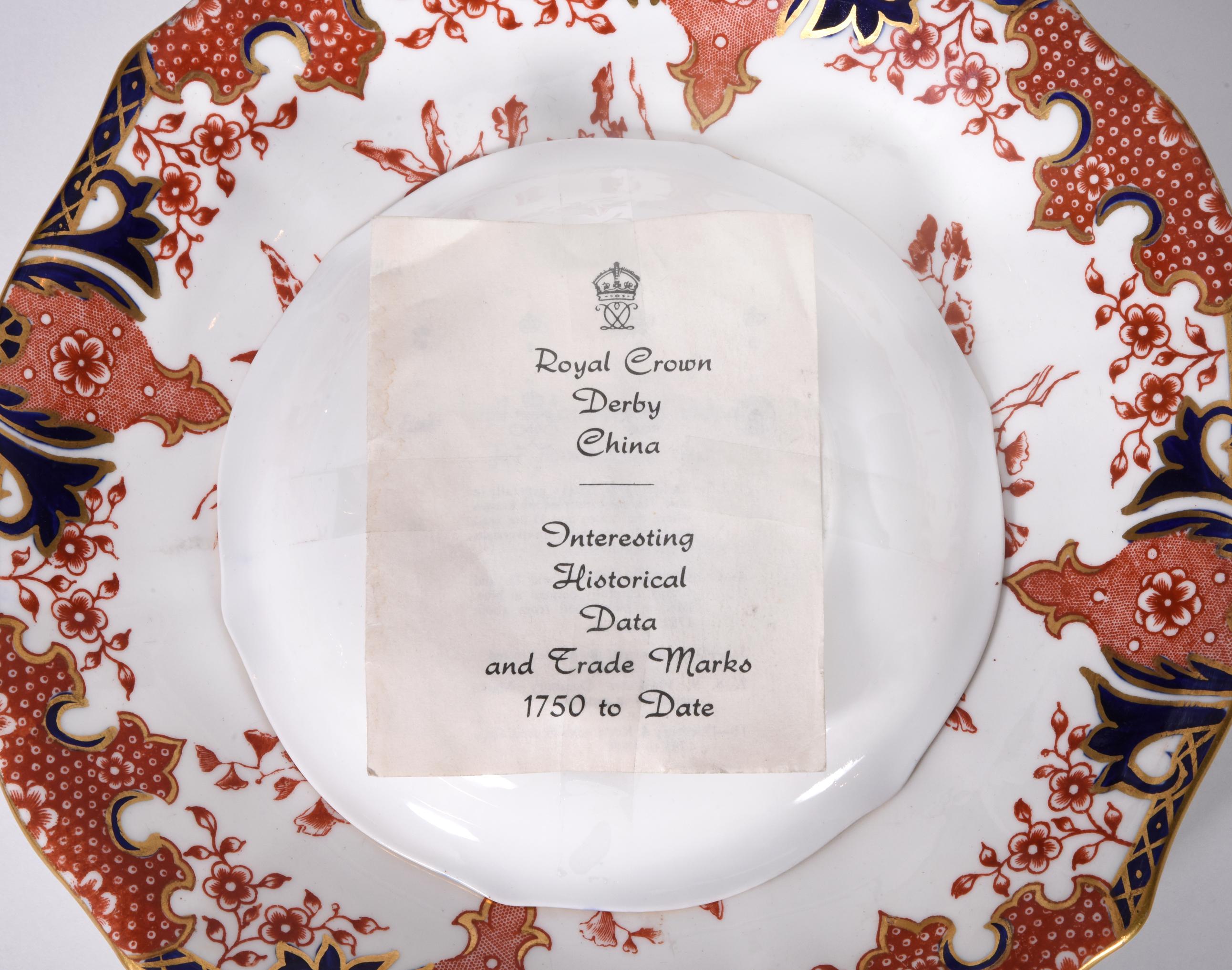 Antique English Porcelain Luncheon Set Royal Crown Derby 4