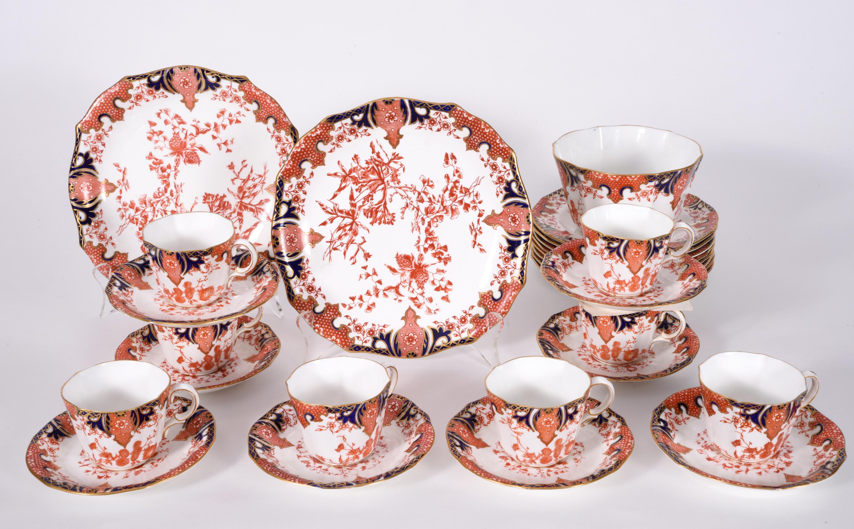 Antique English Porcelain Luncheon Set Royal Crown Derby 5