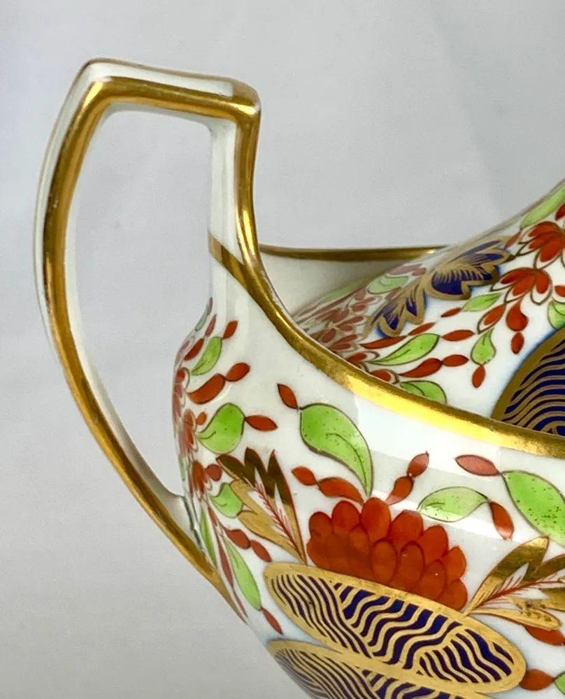 Regency Antica zuccheriera inglese in porcellana di Worcester con motivo a pollice e dito C.C. 1820 in vendita