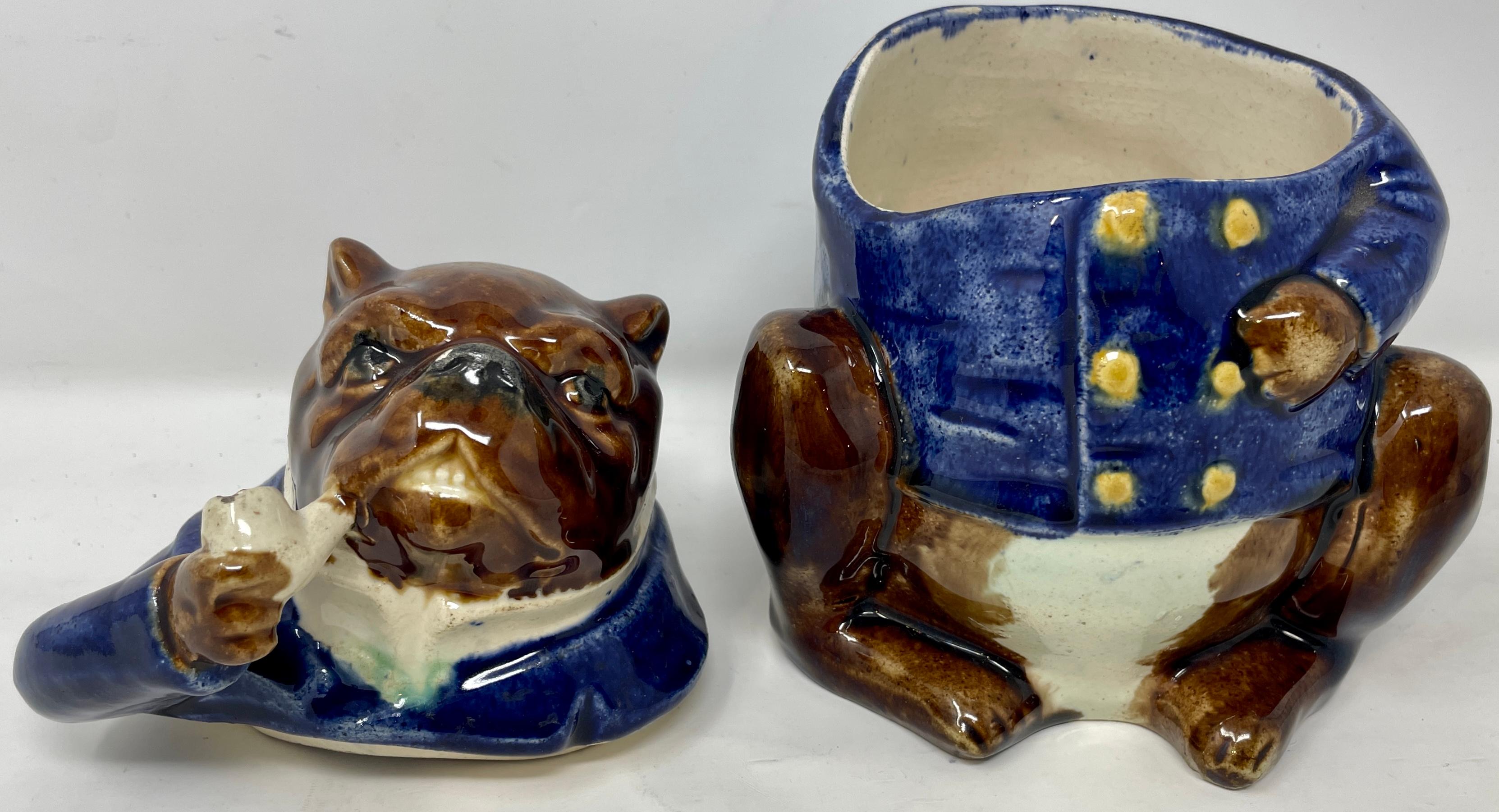 19th Century Antique English Porcelain Tobacco Jar For Sale