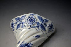 Antique English Pottery Delftware Wall Pockets Liverpool, Mid-18th Century