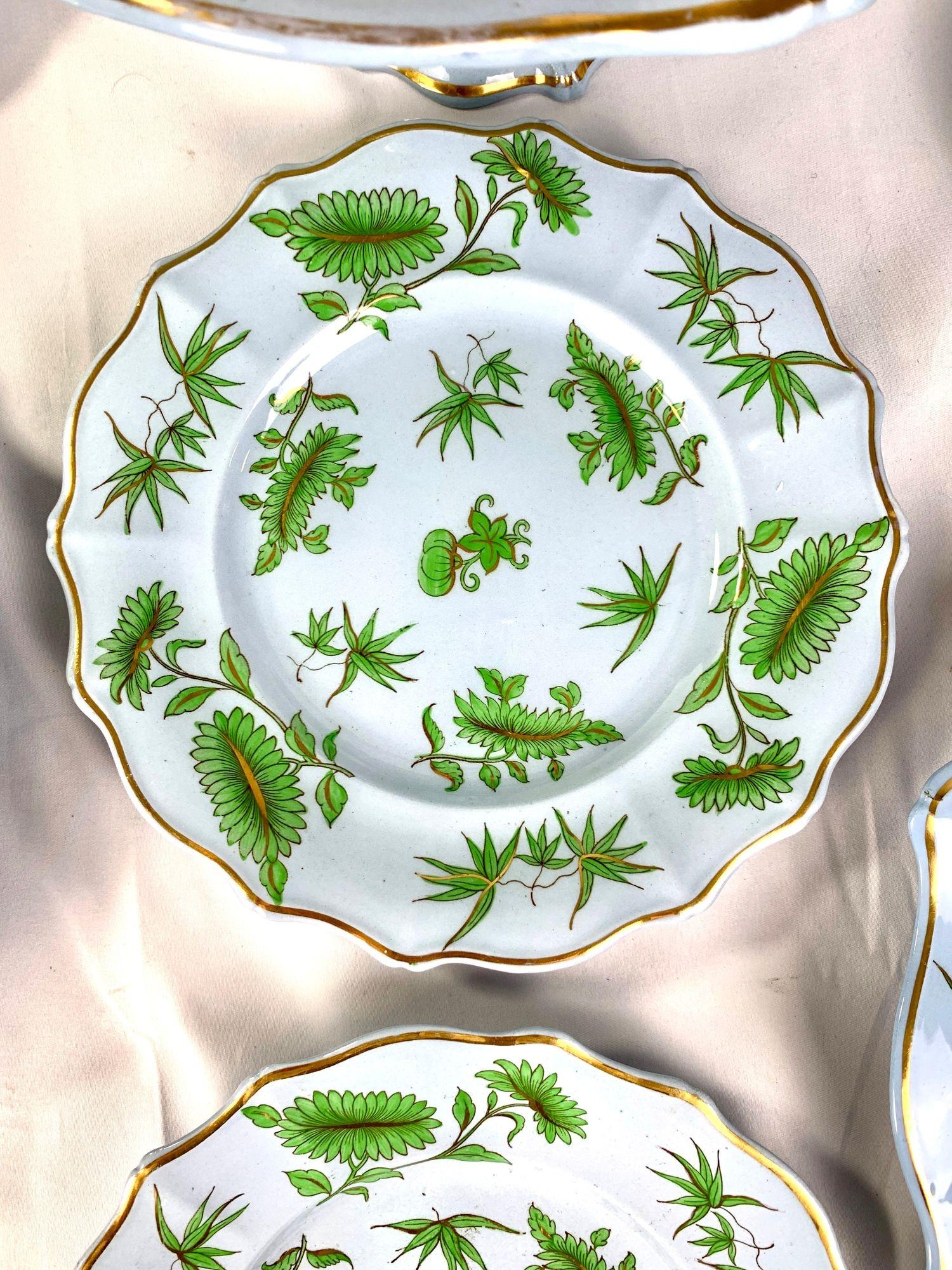 Antike englische Keramik Dessert Set mit Tafelaufsatz von Ridgway CIRCA 1825 (Englisch) im Angebot