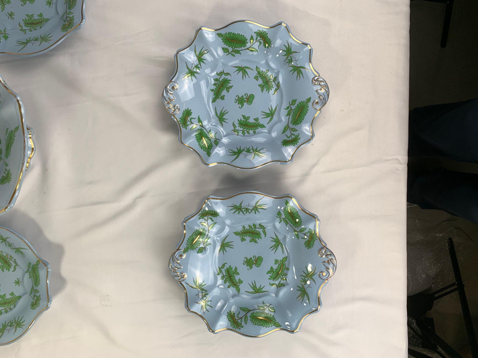 Antike englische Keramik Dessert Set mit Tafelaufsatz von Ridgway CIRCA 1825 (Töpferwaren) im Angebot