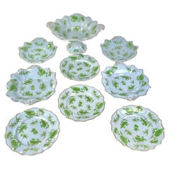 Antique English Pottery Dessert Set with Centerpiece by Ridgway Circa 1825