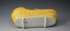 Antique English Pottery Figure of a Child in a Cradle, Early 19th Century