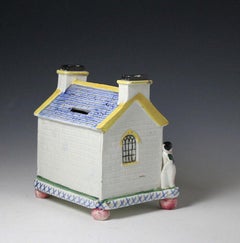 Antique English Pottery Weslyian Chapel Money Bank Dated 1839 Yorkshire