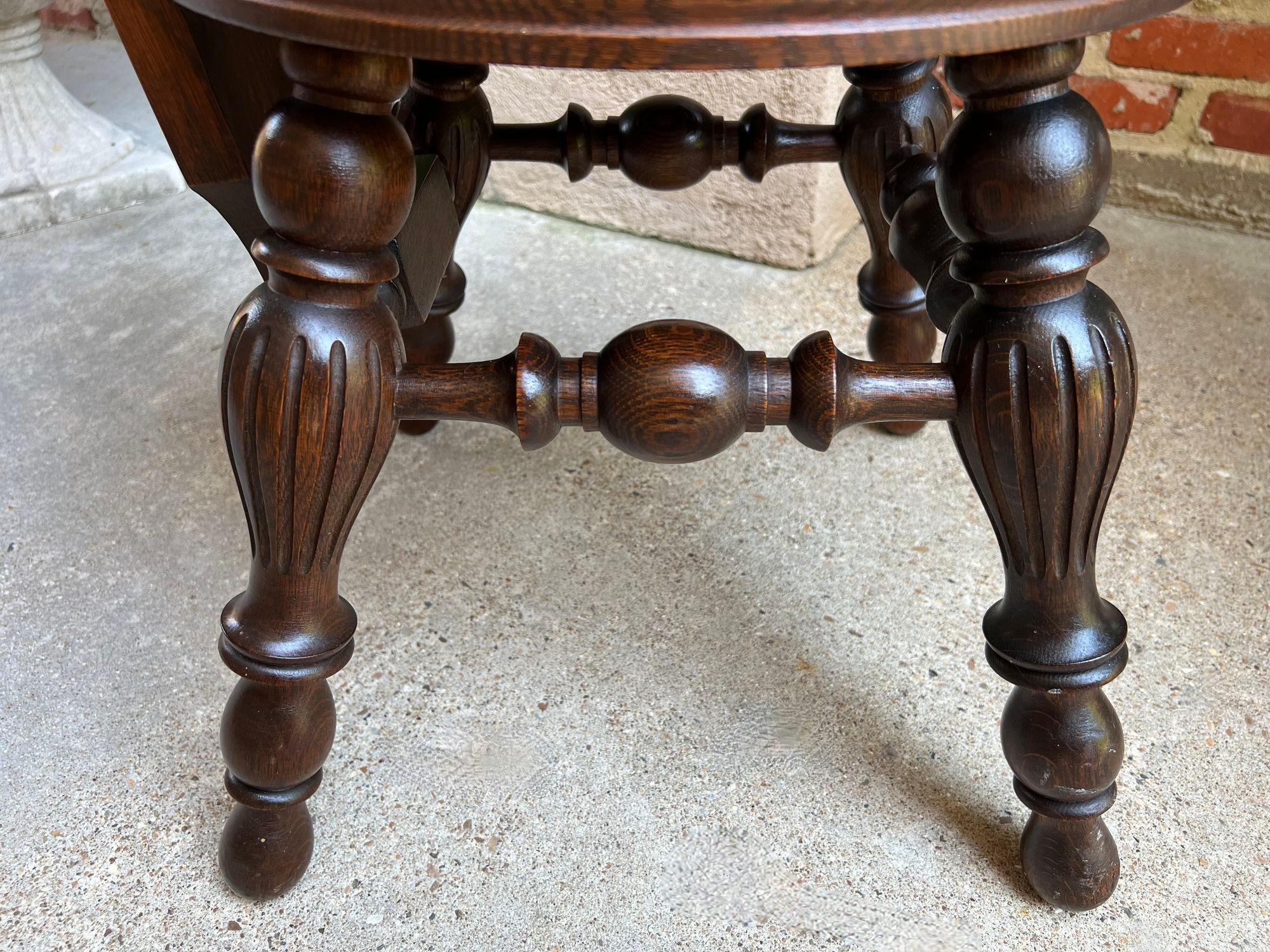 Antique English Pub Chair Fireplace Hearth Carved Tiger Oak Breton Brittany For Sale 12