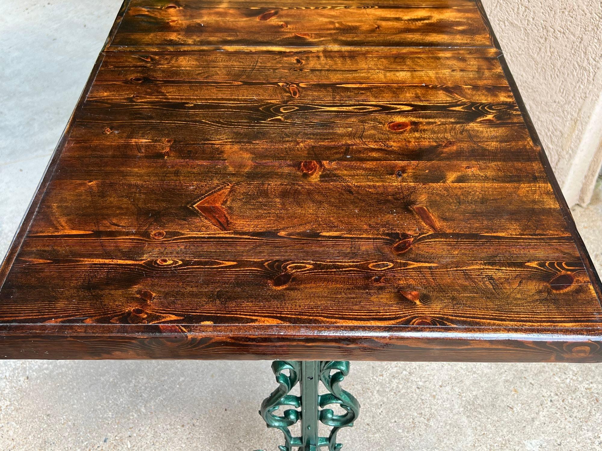 Antique English Pub Table Cast Iron Kitchen Island Sofa Patio Table Rectangular 4