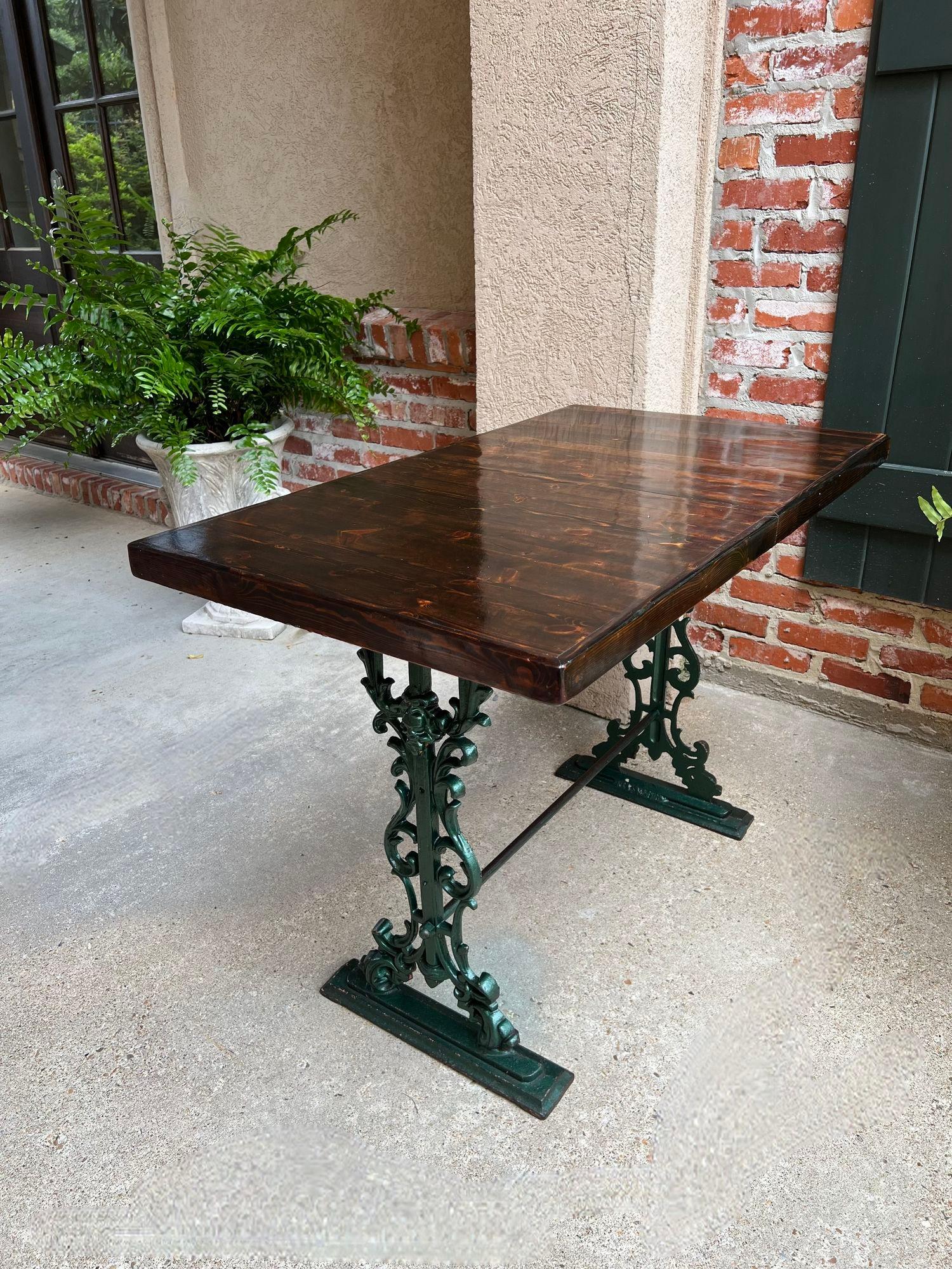 Antique English Pub Table Cast Iron Kitchen Island Sofa Patio Table Rectangular 6