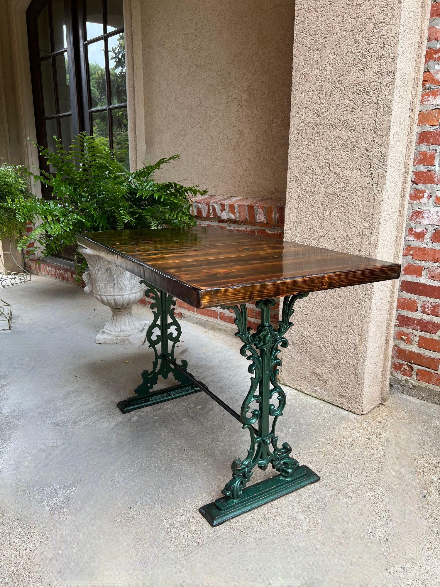 Antique English Pub Table Cast Iron Kitchen Island Sofa Patio Table Rectangular 7