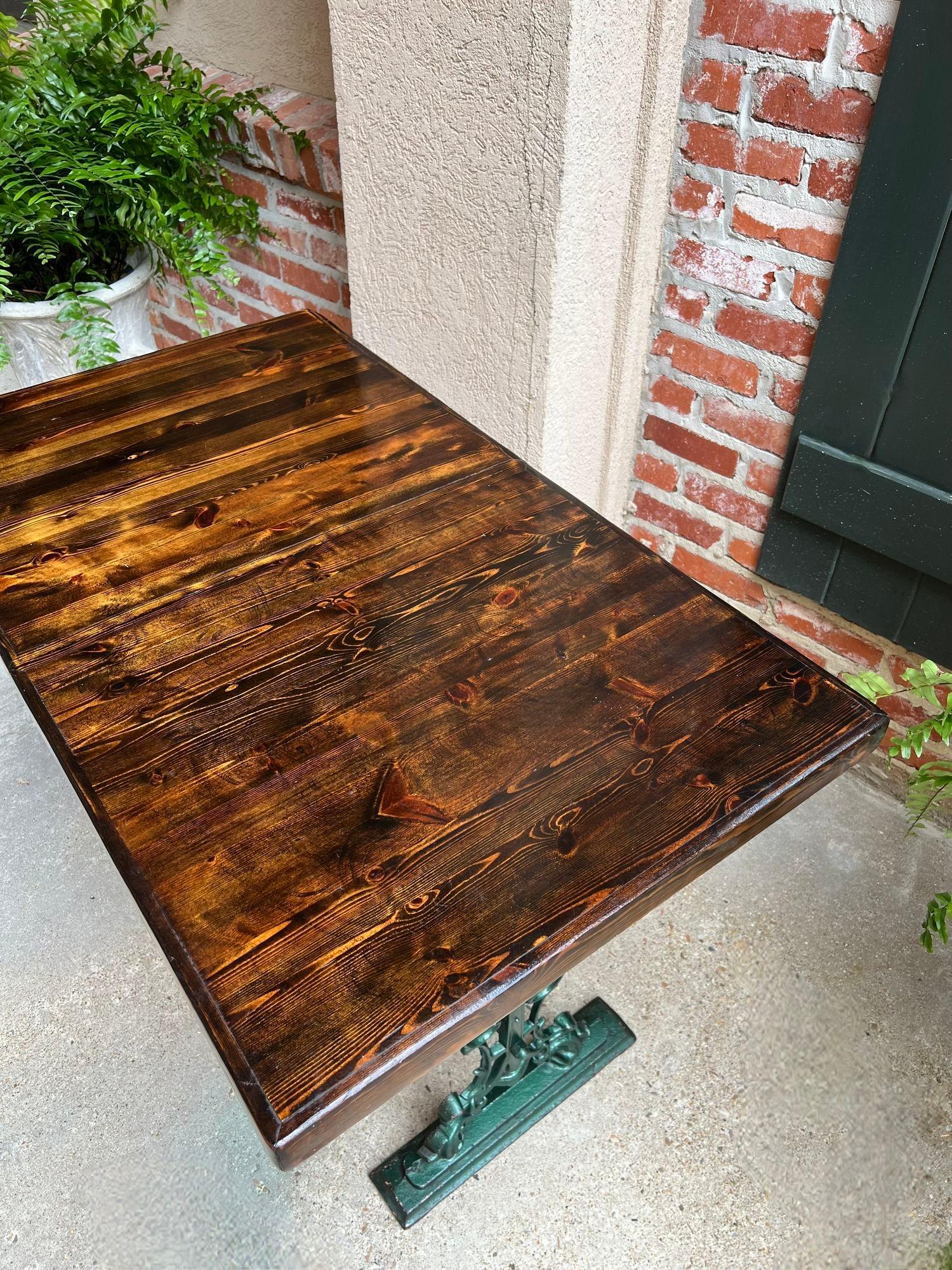 Antique English Pub Table Cast Iron Kitchen Island Sofa Patio Table Rectangular 9