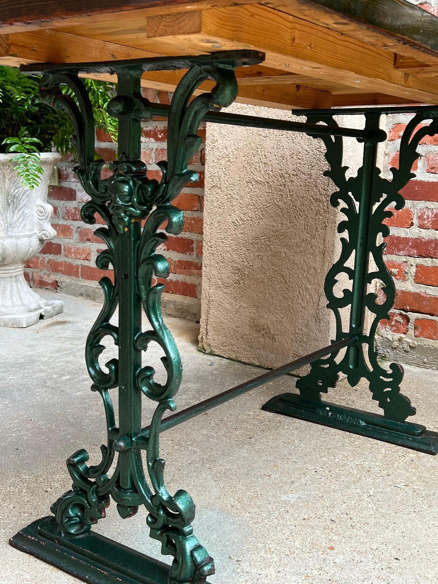 Antique English Pub Table Cast Iron Kitchen Island Sofa Patio Table Rectangular 11