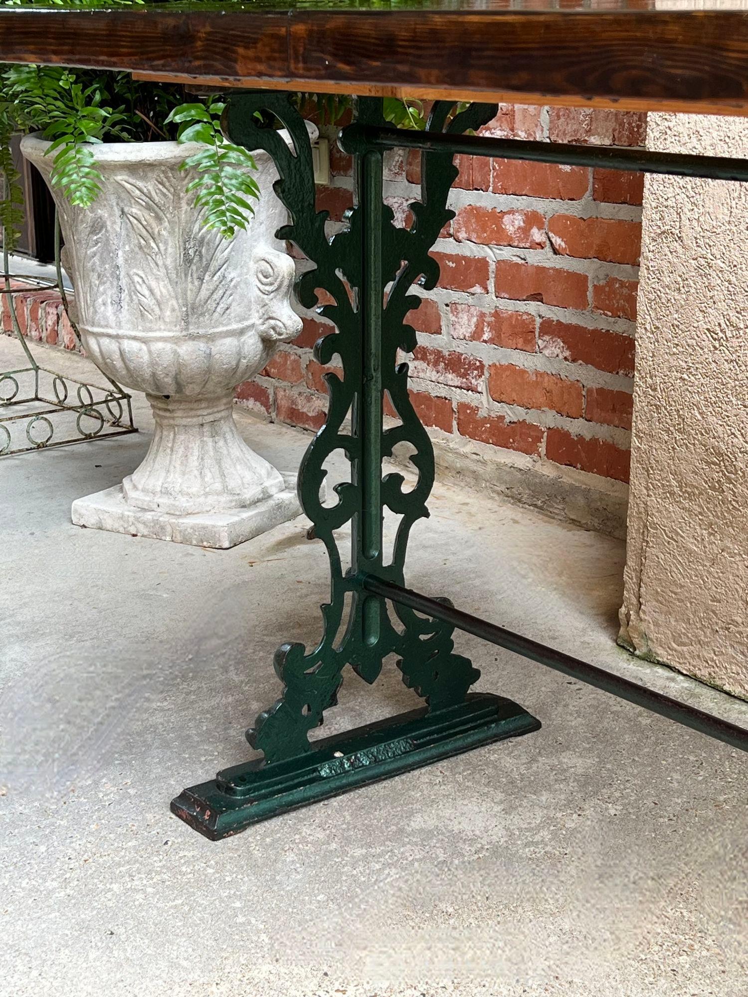 Antique English Pub Table Cast Iron Kitchen Island Sofa Patio Table Rectangular 12