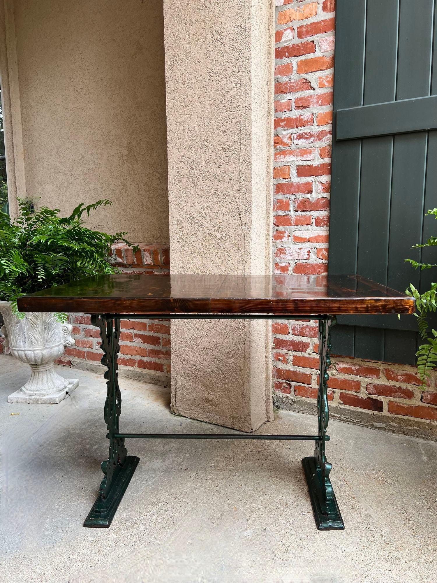 Victorian Antique English Pub Table Cast Iron Kitchen Island Sofa Patio Table Rectangular
